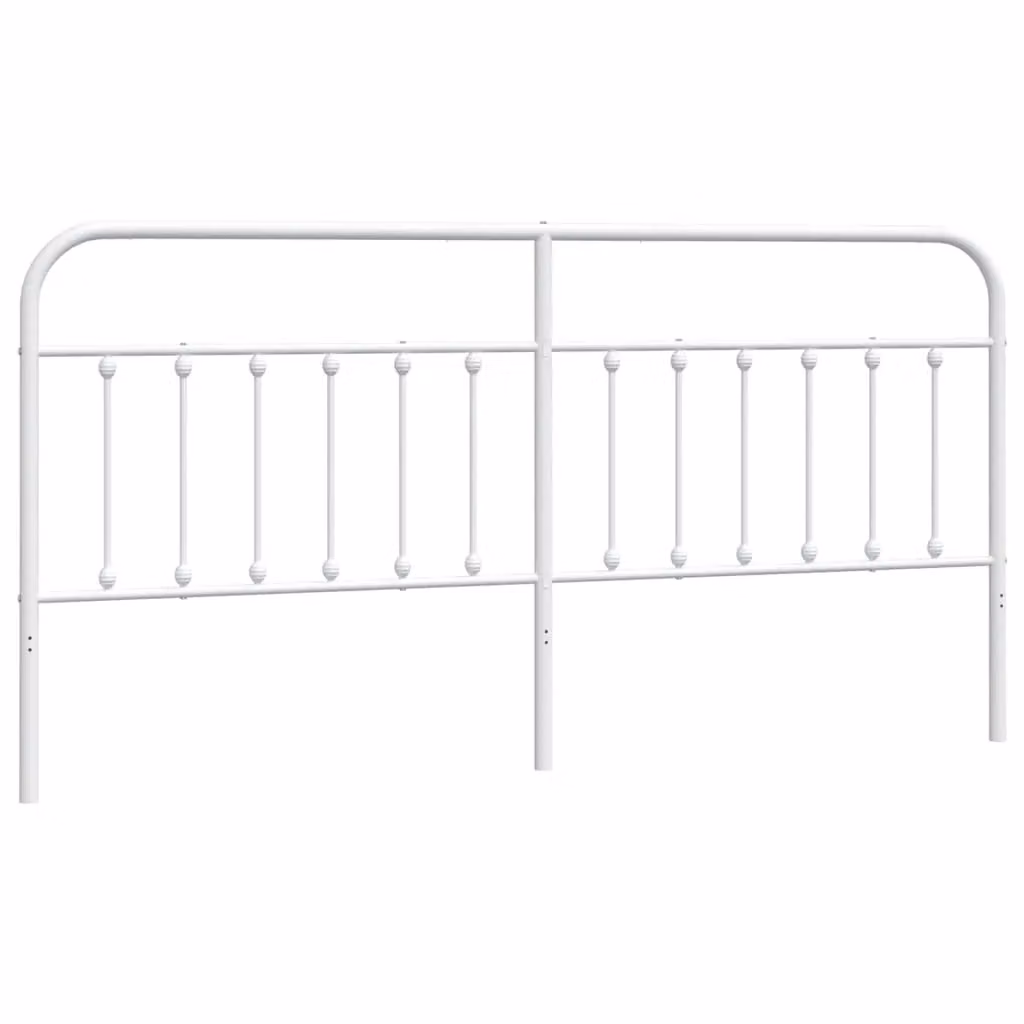 Berkfield Home Classic Metal Headboard in White, 193 cm – 2