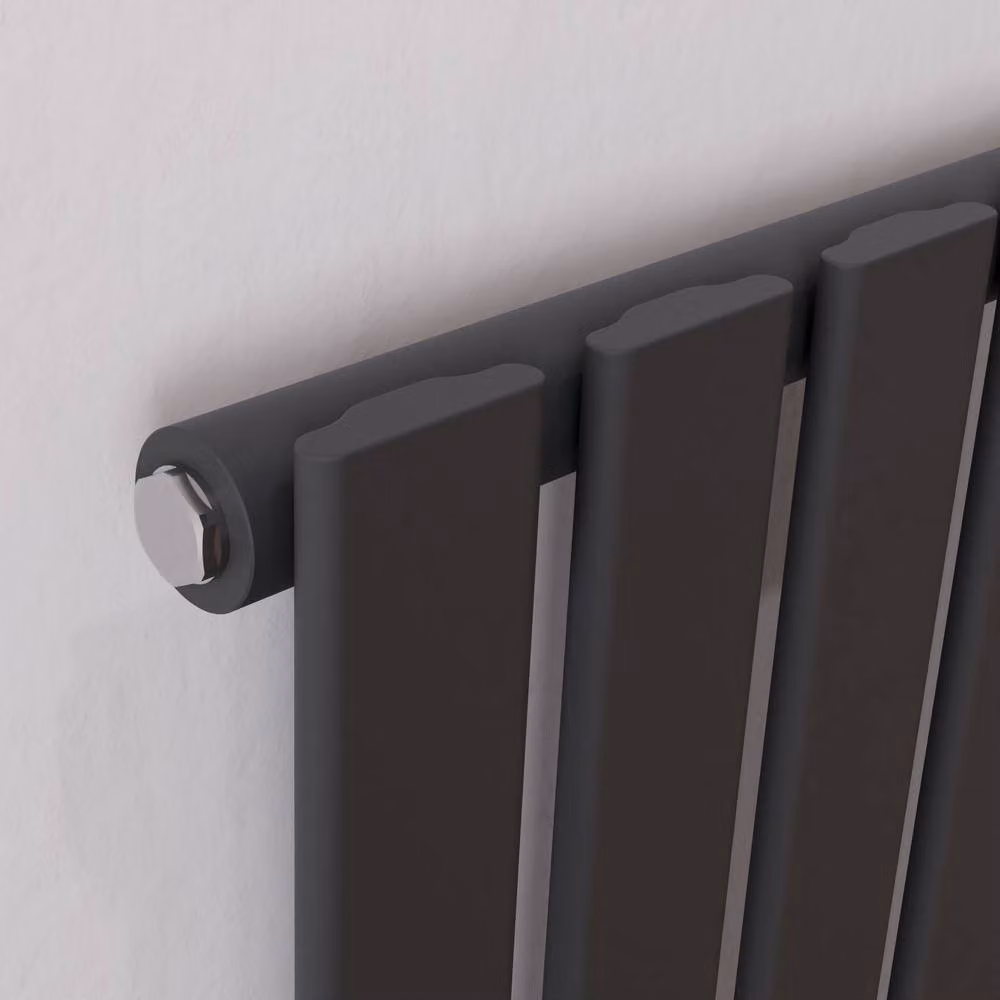 Bathroom Kingdom Vega Anthracite Single Flat Panel Vertical Radiator, Grey, H: 180 cm, W: 60 cm – 2