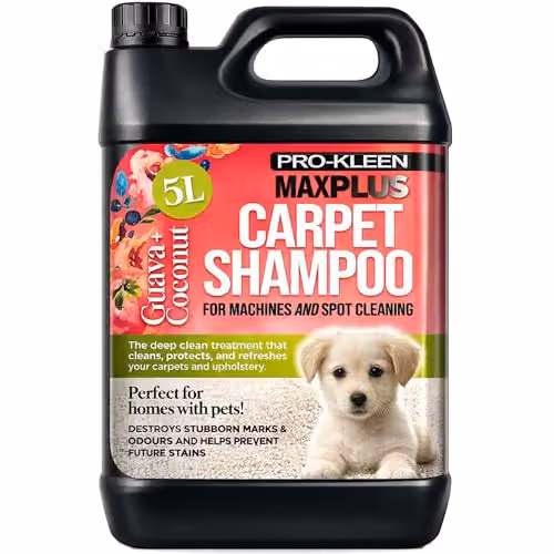 Pro-Kleen MAXPLUS Carpet Shampoo Cleaner, Coconut and Guava, 5 Litres