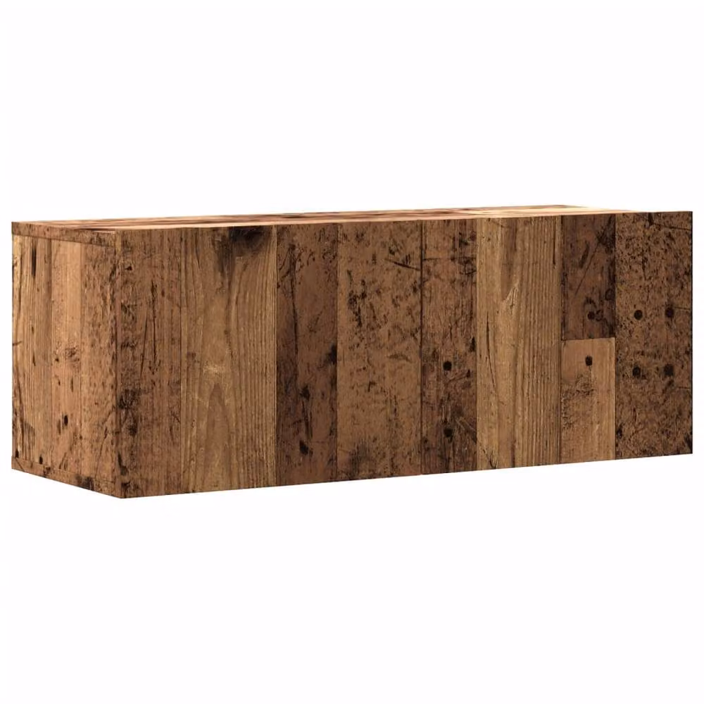 Berkfield Home Wall Mounted TV Cabinet in Old Wood Brown, W/D/H: 80 x 30 x 30 cm – 3