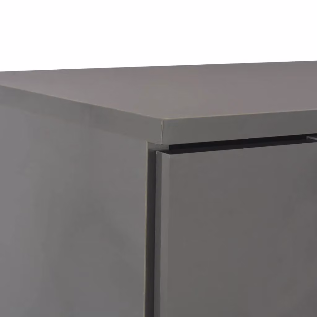 Berkfield Home Modern High Gloss Grey Sideboard in Engineered Wood W/D/H: 71 x 35 x 76 cm – 3