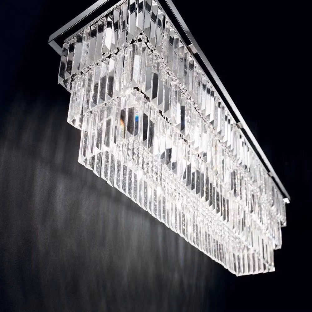 Netlighting Martinez 8 Light Chrome and Grey Crystal Suspended Ceiling Pendant – 2