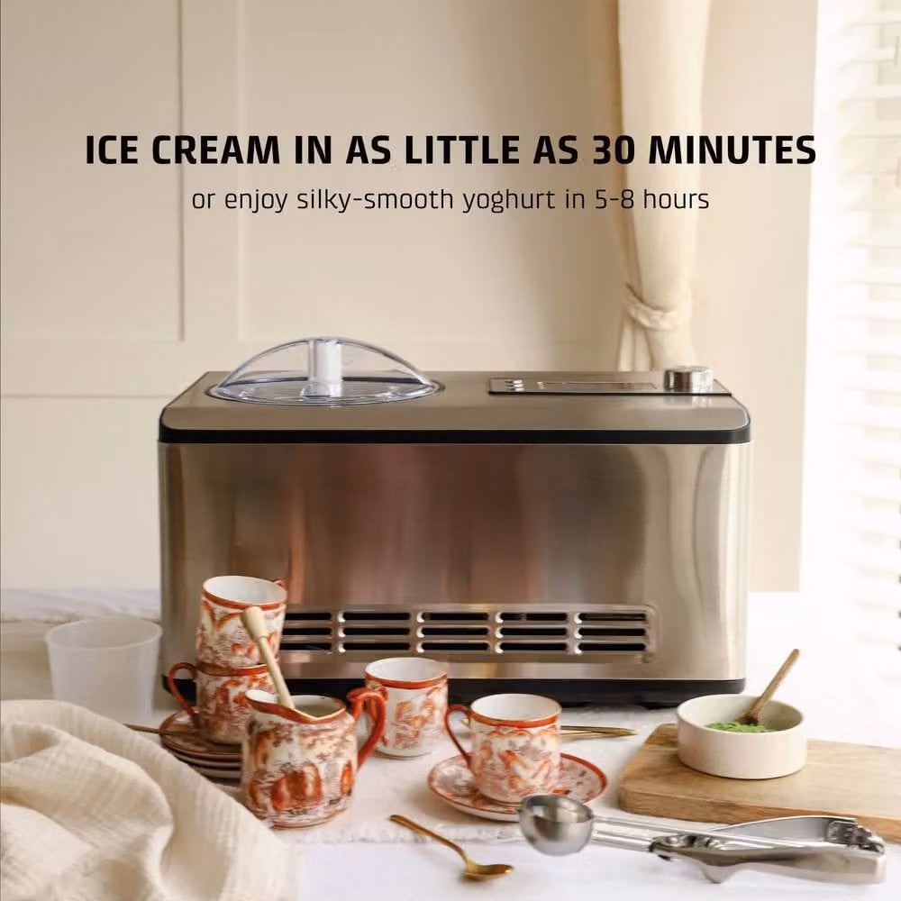 Caso Design IceCreamer 5-in-1 Yoghurt and Ice Cream Maker with Built-in Compressor in Silver – 2