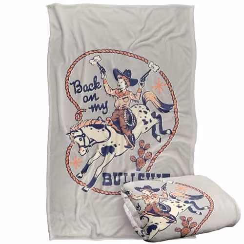 Steven Rhodes Back On My Bullshit Multicolour Super Soft Fleece Throw Blanket W/D/H: 91 x 147 cm – 4