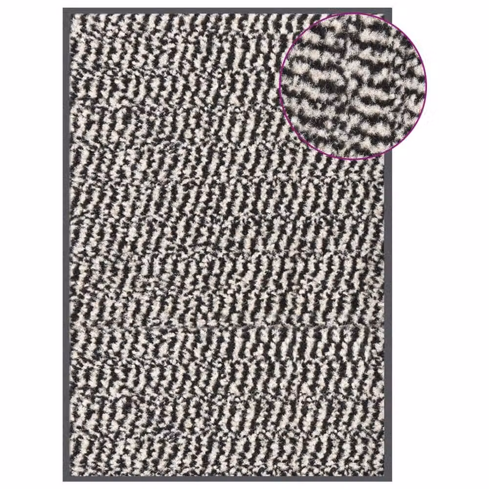 Berkfield Home Non-Slip Tufted Rectangular Doormat, Brown and Multicolour, W: 60 cm, D: 40 cm – 2
