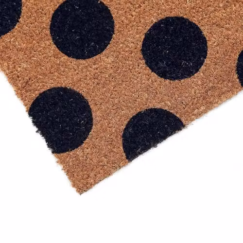 Coco&Coir Polka Beauty Indoor/Outdoor Non-Slip Coir Door Mat, Brown, W: 45 cm, D: 75 cm, H: 1.5 cm – 4