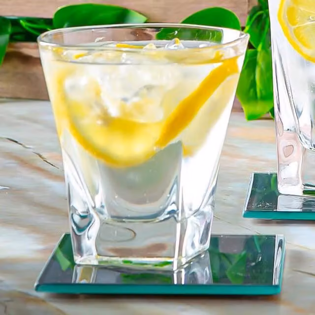 RCR Crystal Geometric Tumbler Set in Transparent White