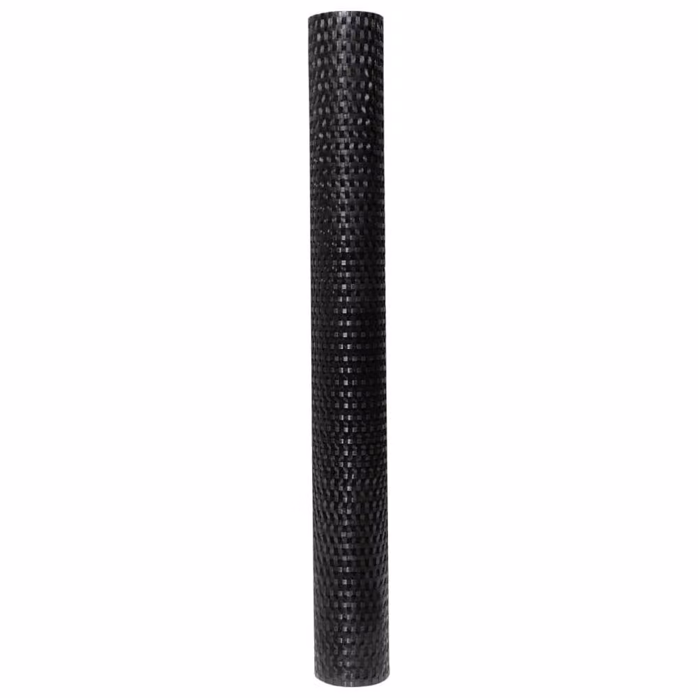 Berkfield Home Black Poly Rattan Balcony Screen, W: 500 cm, H: 90 cm – 3