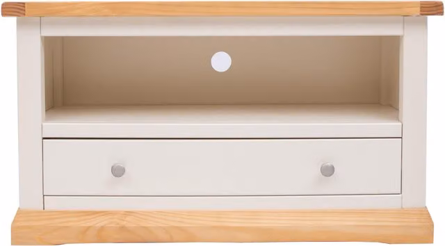 Cabinet Bits Trevi White 1 Drawer TV Stand