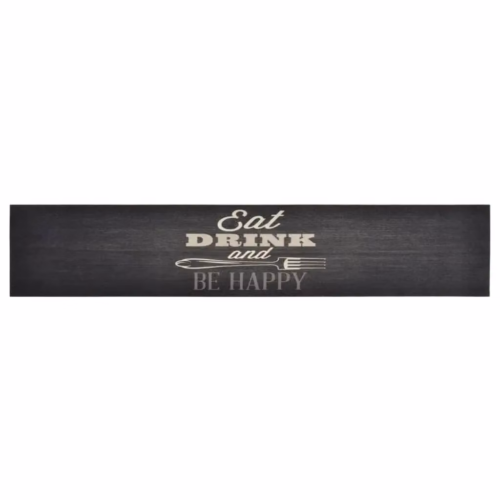 Berkfield Home Washable Non-Slip Kitchen Rug, Black, W: 60 cm, L: 300 cm – 2