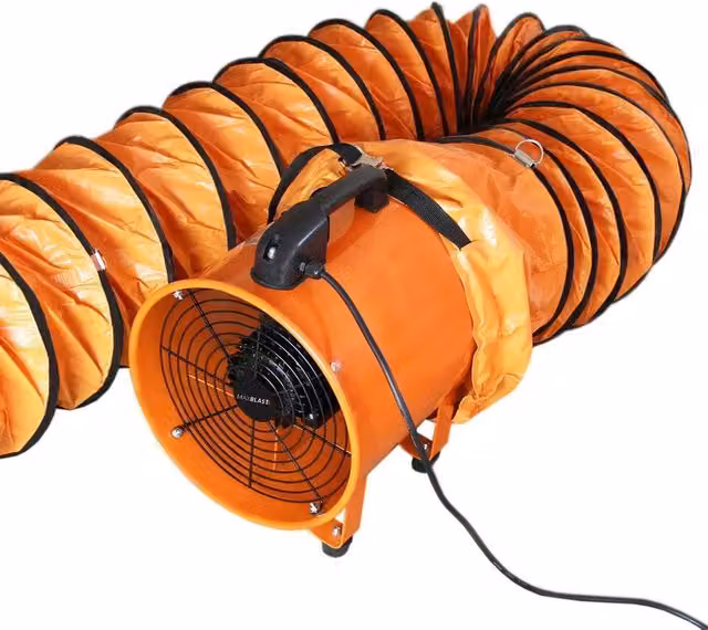 Monstershop MAXBLAST Dust Extractor 300mm with 12m Duct in Orange