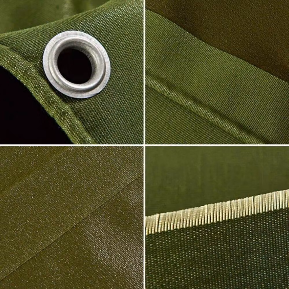 SPETLEK Heavy-Duty Army Canvas Tarp Tarpaulin in Green, 1.25kg – 4