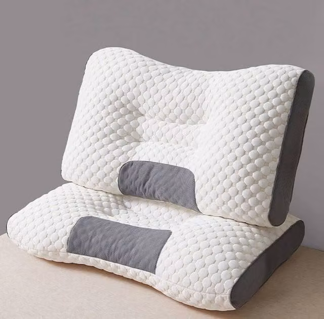 FLAVORA 2-Piece Ergonomic Cervical Orthopaedic Pillows in White