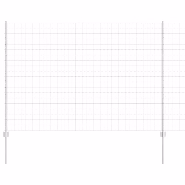 Berkfield Home Euro Fence with 10 U Posts, Galvanised Steel, Silver/Grey, W: 10 m, H: 1.6 m