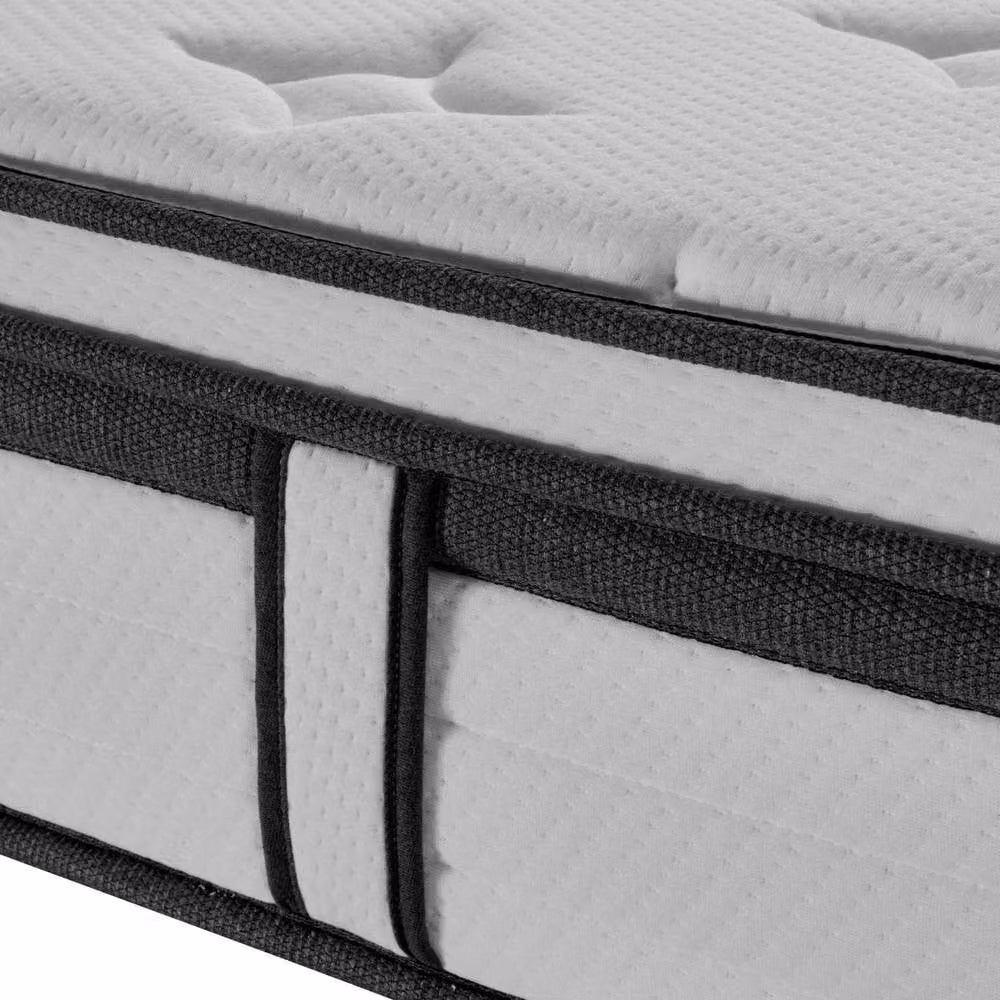 Home Source Hybrid Memory Foam and Pocket Spring Orthopaedic Mattress in White and Grey, Size: Single (W: 90 cm, D: 190 cm, H: 25 cm) – 2