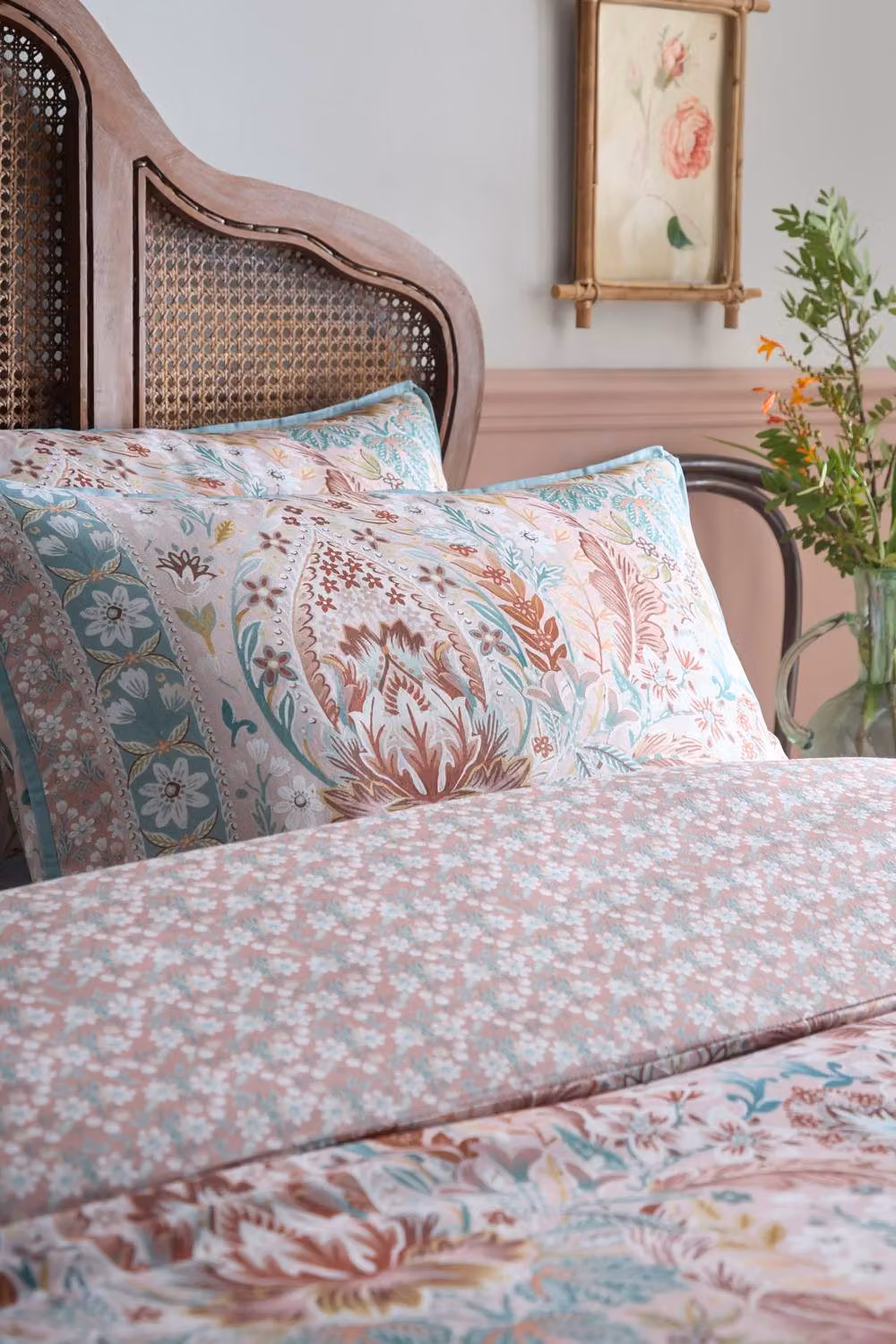 Appletree Floral Damask Reversible 100% Cotton Duvet Cover Set, Multicolour, W: 180 cm x H: 200 cm – 2