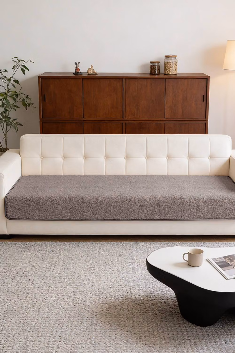 Garden Sanctuary Non-Slip Grey Sofa Cover – 2