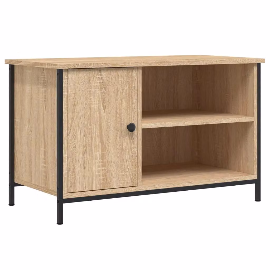 Berkfield Home Sonoma Oak TV Cabinet in Brown, W/D/H: 80 x 40 x 50 cm – 2