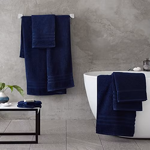 Catherine Lansfield 6 Piece Zero Twist Cotton Towel Bale Set in Blue – 3