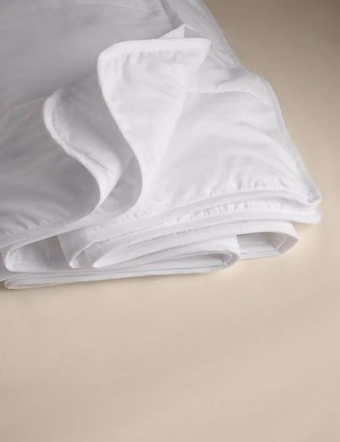 M&S Smart Wash & Dry 1 Tog White Microfibre Summer Duvet