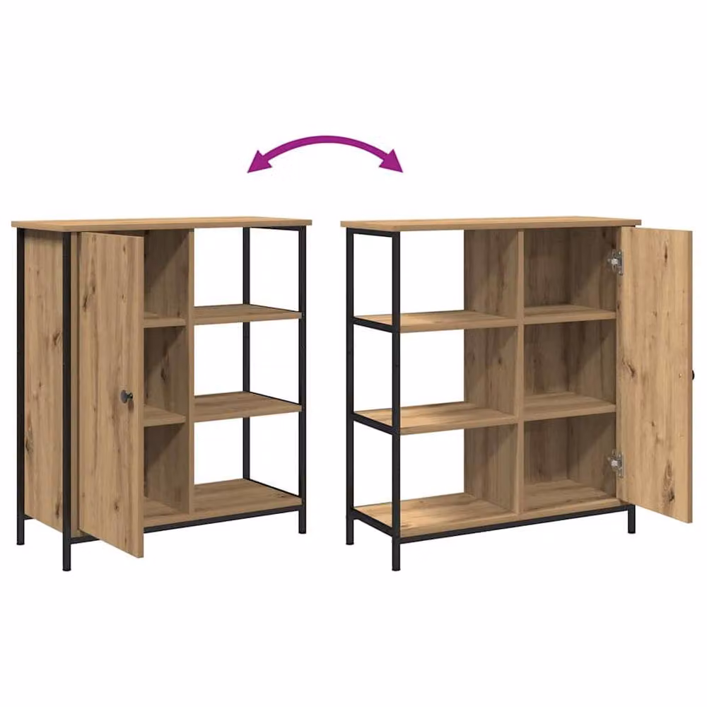 Berkfield Home Artisan Oak Sideboard in Brown, W/D/H: 70 x 30 x 80 cm – 3