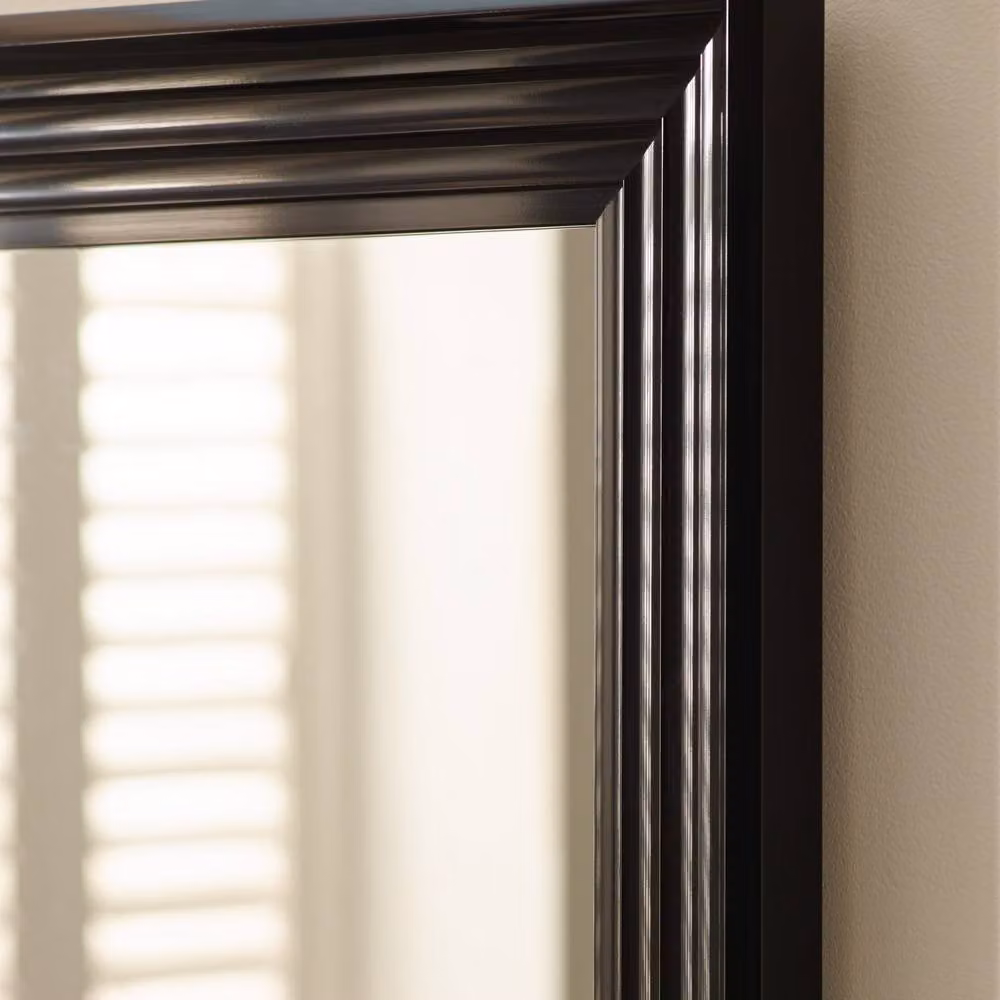 Cheshire Metro Rectangular Wall Mirror in Gloss Black – 6