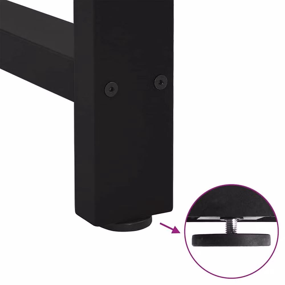 Berkfield Home Steel Coffee Table Legs in Matt Black, 2 Pieces, H: 90-91 cm x W: 40 cm – 6