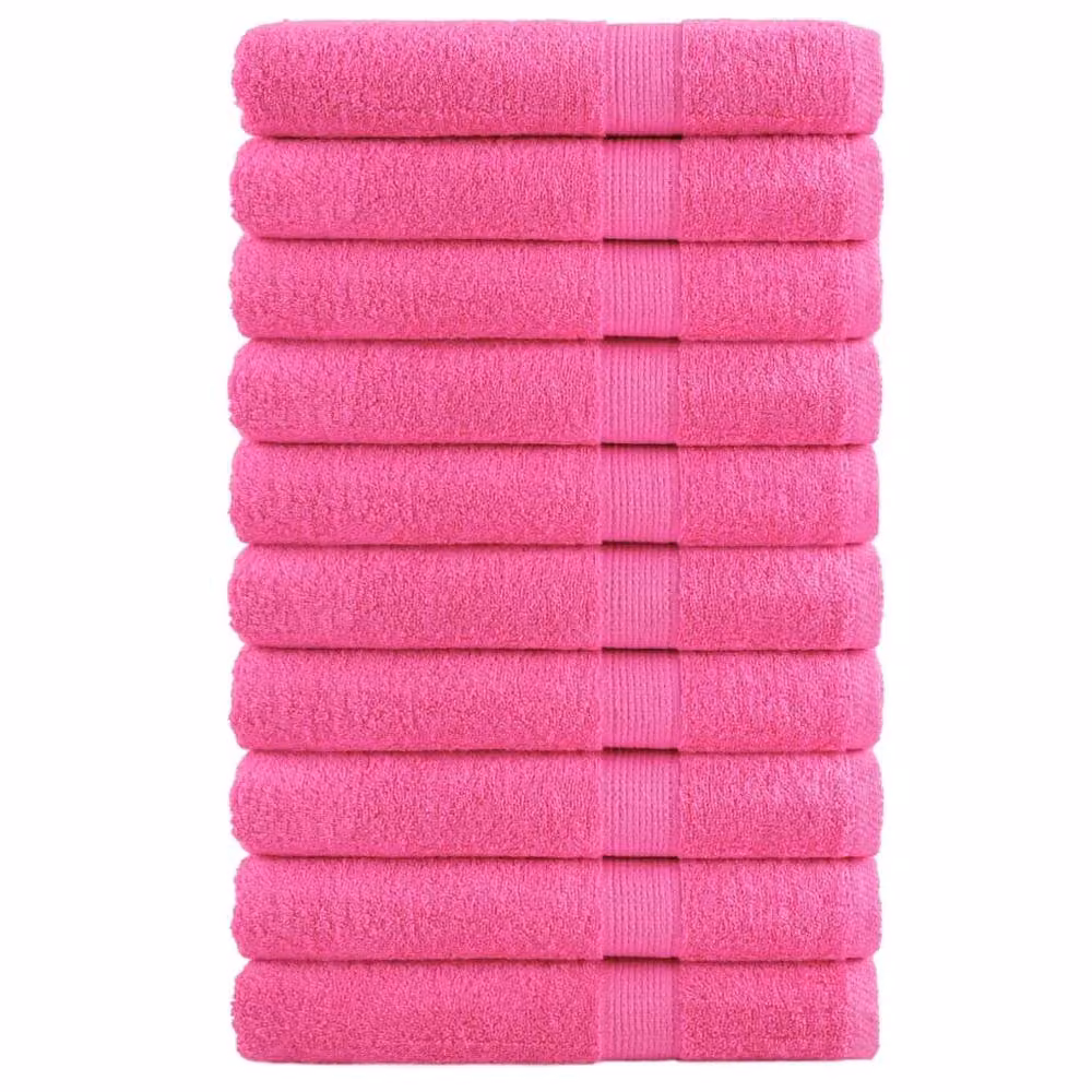 Berkfield Home SOLUND Premium Cotton Terry Towel Set, Pink, 10 pcs, W: 100 cm, L: 200 cm, 600 gsm – 2
