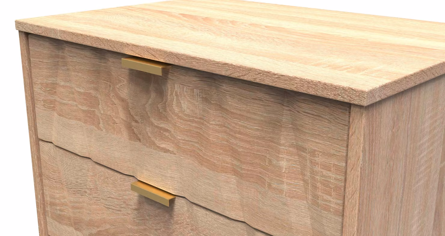 2 U Dallas Ready Assembled 3 Drawer Midi Sideboard in Light Oak – 3