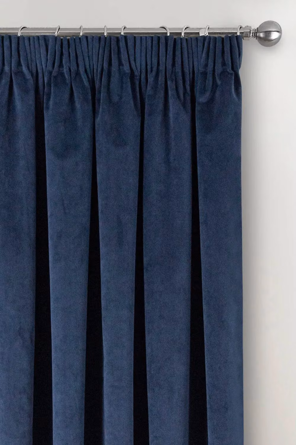 Enhanced Living Blue Velvet Blackout and Thermal Insulating Pair of Curtains with Tape Top, Width: 168 cm, Drop: 229 cm – 2