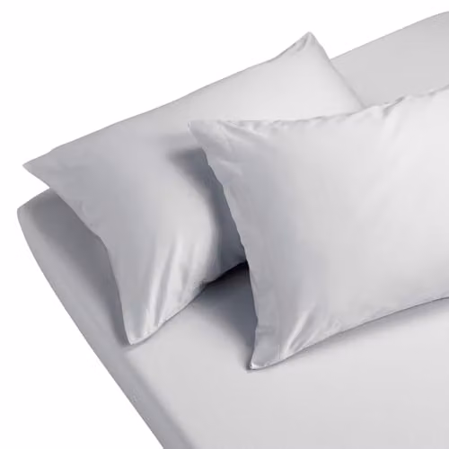 Christy 400TC Luxury Cotton Sateen Single Fitted Sheet in Grey, W/D/H: 90 x 190 cm – 1