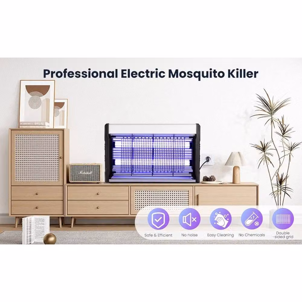 NESTLUNE 30W Electric Insect Mosquito Fly Bug Zapper, Black, W: 100 cm, H: 50 cm, D: 50 cm – 4
