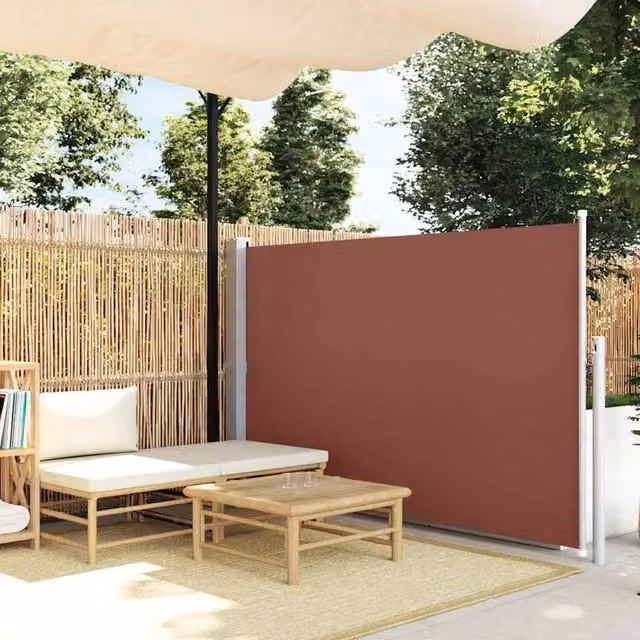 Berkfield Home Retractable Side Awning in Brown, W/H: 300 x 140 cm