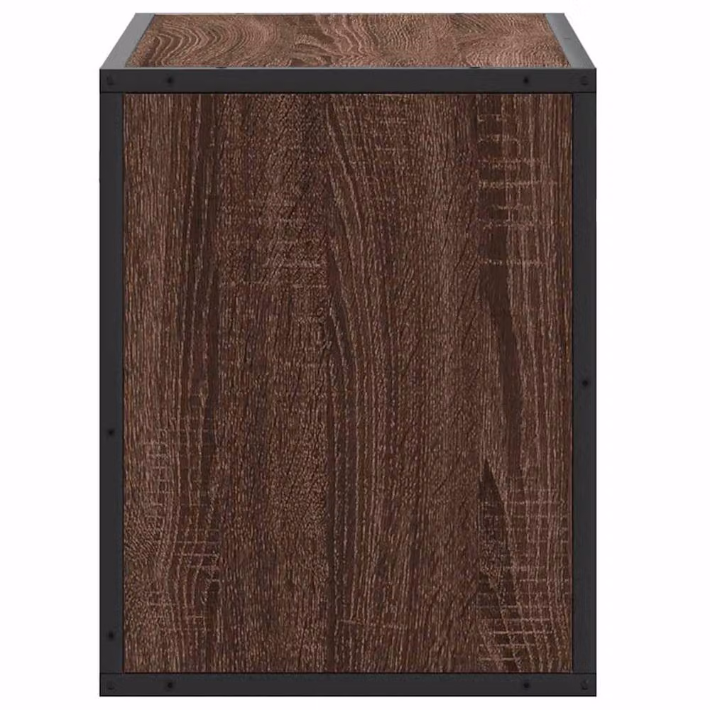 Berkfield Home Industrial TV Cabinet in Brown Oak, W/D/H: 60 x 31 x 39.5 cm – 5