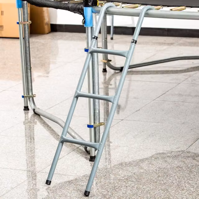 HOMCOM Steel Trampoline Ladder in Grey
