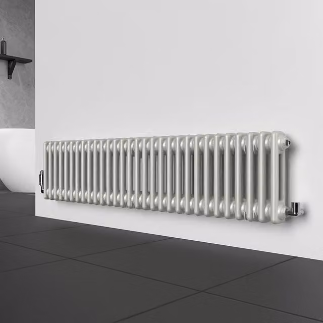 Lux Heat Horizontal Column Radiator in Dove Grey, 2 Column, W: 30 cm, H: 137 cm