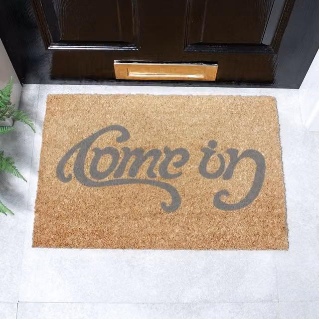 Artsy Mats Grey Come in, Go Away Doormat, W/D: 60 x 40 cm