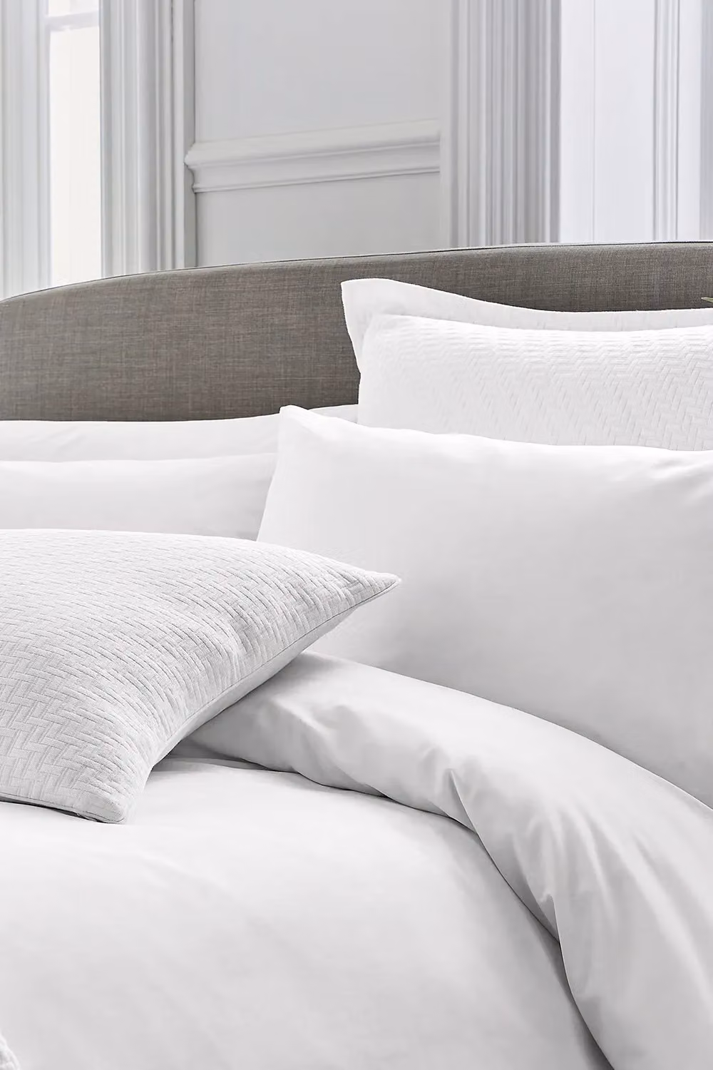 Bedeck of Belfast 1951 Andaz White Cotton Percale Pillow Sham