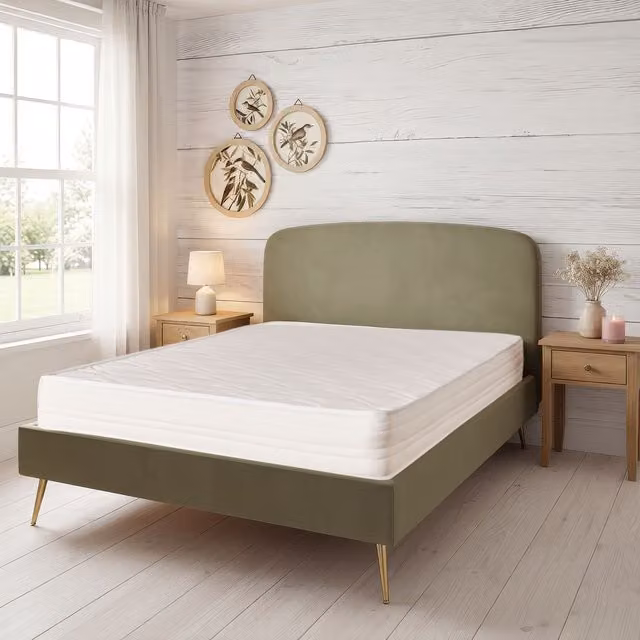 OHS Hybrid Memory Foam Quilted Mattress in White, W/D/H: 140 x 200 cm – 2