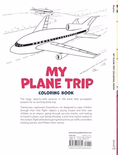 My Plane Trip Coloring Book by Dover for Children – 2