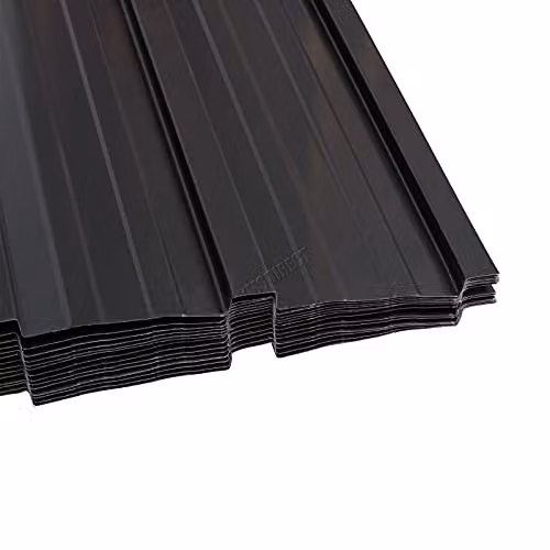 BIRCHTREE 24 Pack Corrugated Metal Roof Sheets in Black, W: 108.0 cm x H: 45.0 cm – 4