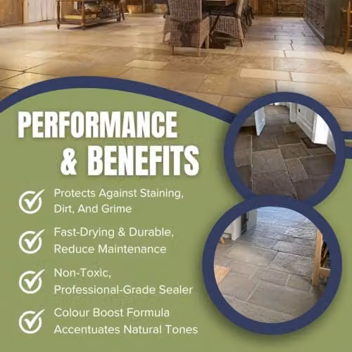 StoneCare4u Essential Sealers Gold Colour Boost Internal Floor and Tile Sealer, 1 l – 3