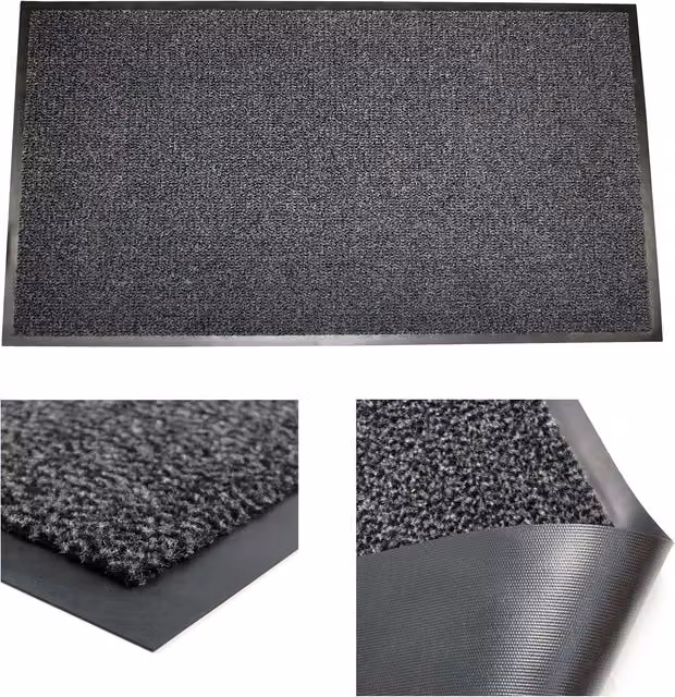 Floortex Grey Non-Slip Rectangular Indoor Entrance Mat, W/D/H: 60 x 90 x 0.85 cm – 3