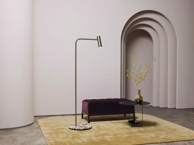 CTO Lighting Heron Black Metal Modern Floor Lamp