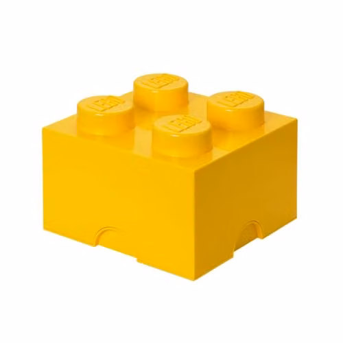 Room Copenhagen Stackable Plastic Storage Box with Lid, Yellow, 5.6L Capacity