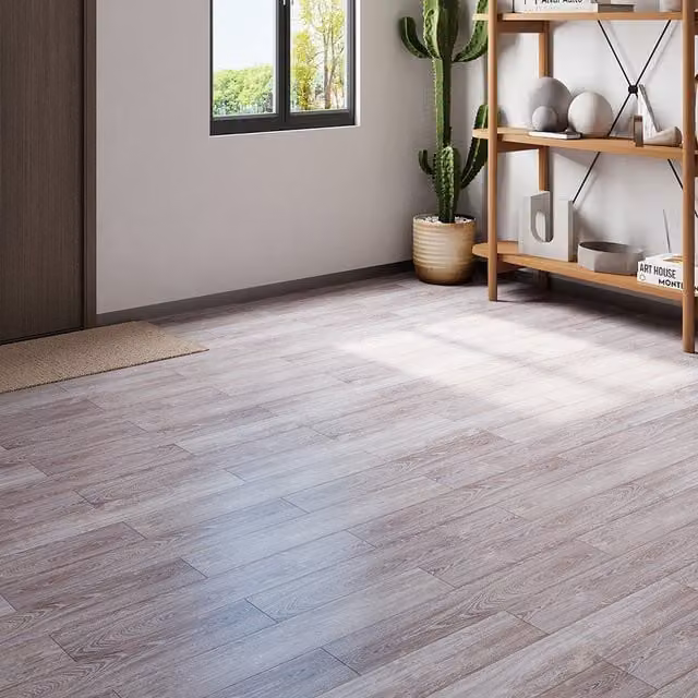 Livingandhome Set of 36 Self-adhesive Rustic Wood Effect PVC Flooring Planks in Brown