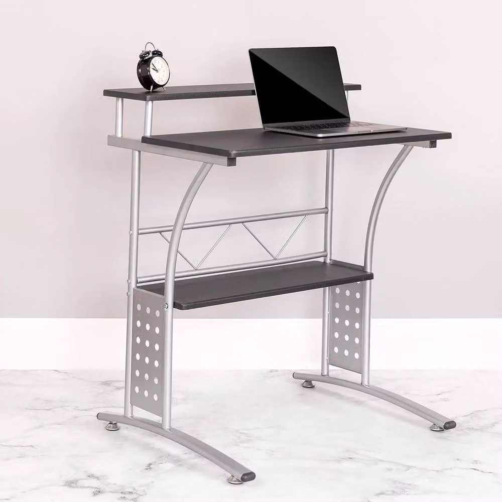 Havendro Modern Computer Desk with Black Matt MDF Laminate Top and Sled Base, W/D/H: 83.82 x 71.12 x 126.24 cm (not provided in text, using provided values) - Wait, the prompt says do not invent dimensions. The values provided are 83.82 and 71.12. Since I – 4