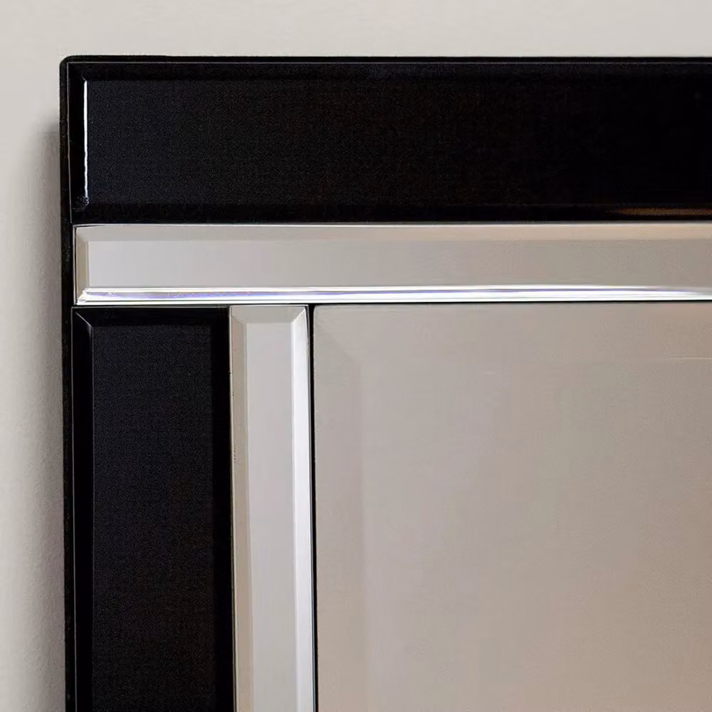 Agenzia 14 Black Venetian Glass Rectangular Wall Mirror W: 90 cm, H: 60 cm – 2