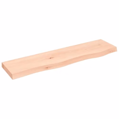 vidaXL Wall Mounted Oak Wood Shelf, Rustic Untreated, W: 80 cm, D: 20 cm, H: 4 cm – 1