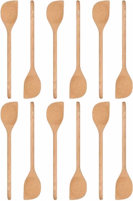 Argon Tableware Brown Wooden Cooking Spoon, Heat Resistant and Non-Scratch, Length: 30 cm